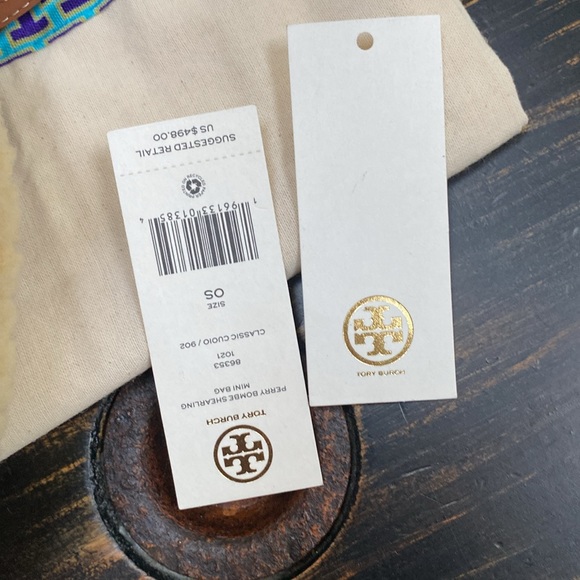 Tory Burch Perry Bombe Shearling Mini Bag - Picture 14 of 16